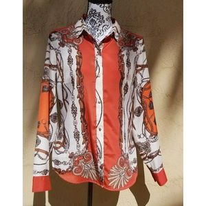 Multi Color Long Sleeve w/ Detailed Line Print